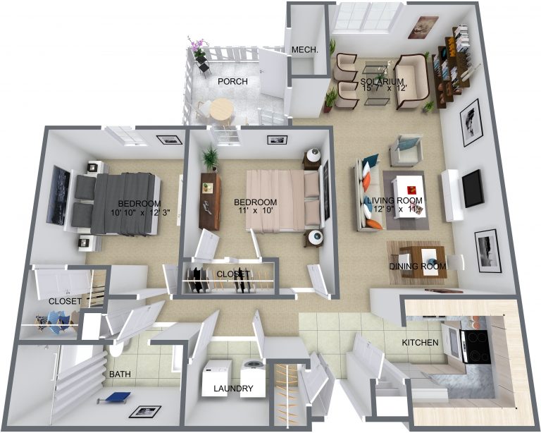 Floor Plans – Two Bedroom